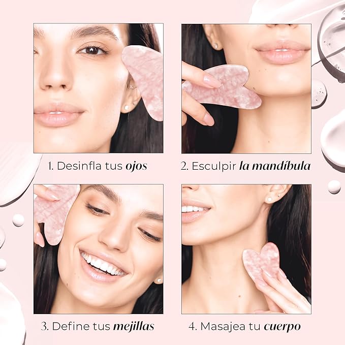 ✨ Kit Rodillo Facial + Gua Sha: ¡Rejuvenece tu Piel! ✨